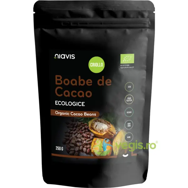 Boabe de Cacao Criollo Intregi Ecologice/Bio 250g