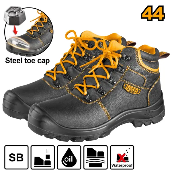 Bocanci Protectie Negri cu Varf Metalic 41 INGCO SSH04SB.41