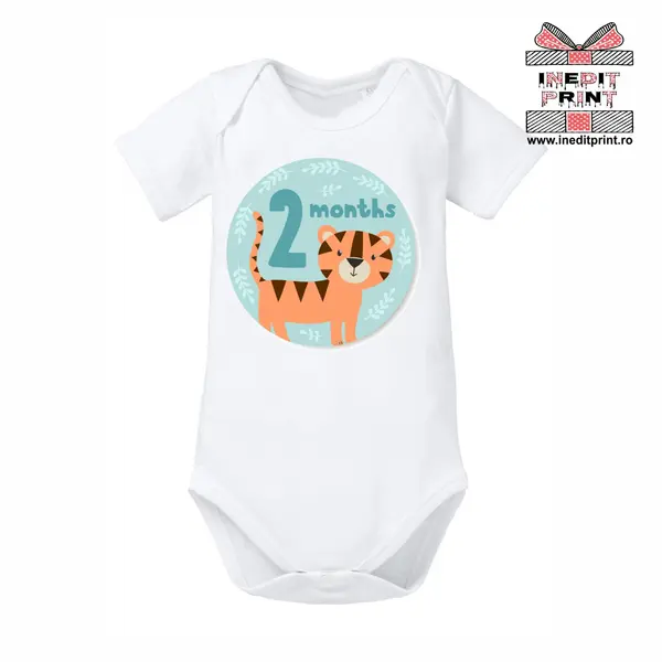 Body 1-12 MONTHS - TPC19 Alb Maneca Scurta, 6 Luni (Nr 68)