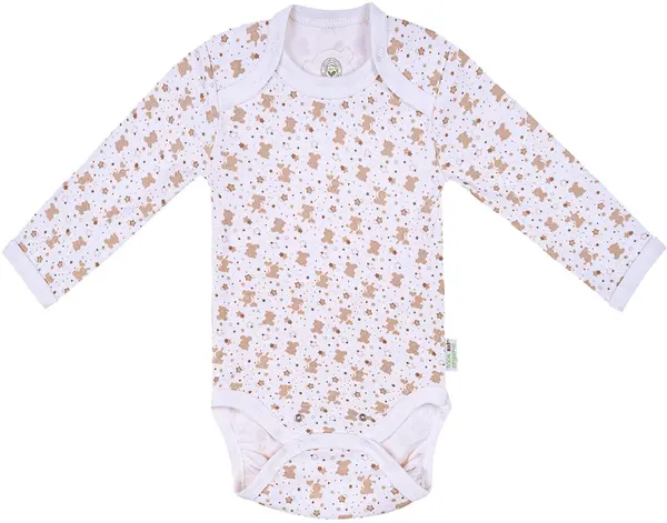 Body Bio Baby - bumbac organic, 62 cm, 3-4 luni, alb-bej