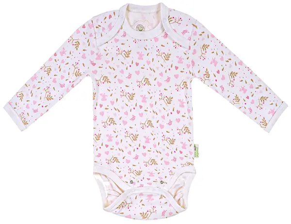 Body cu mânecă lungă pentru bebeluşi Bio Baby - Bumbac organic, 62 cm, 3-4 luni