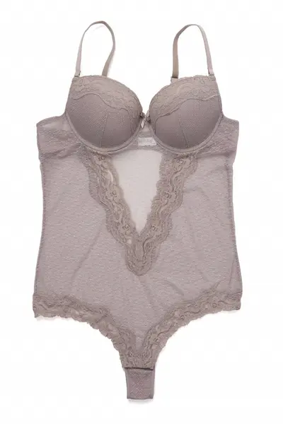 Body din dantela, Lemila, gri (Marime cupa: 85B)