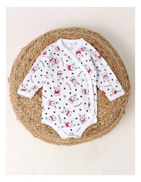 Body Imprimat Baby boy Bear, rosu