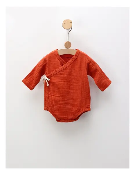 Body lejer din muselina, Bebe Kid, Caramiziu
