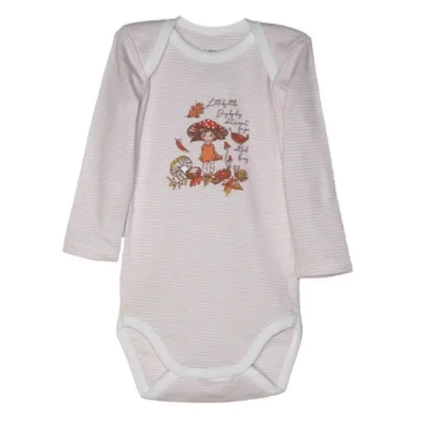 Body maneca lunga DL10 Little Girl roz/alb dungi, Danina | 24 luni