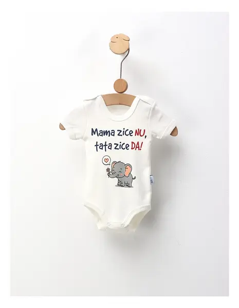 Body MS, Mama zice NU, Tata zice Da!, ecru-albastru