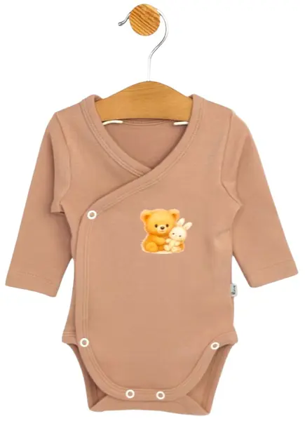 Body pentru bebeluși cu mânecă lungă Rainy - Baby Bear, 56 cm, 1-2 luni