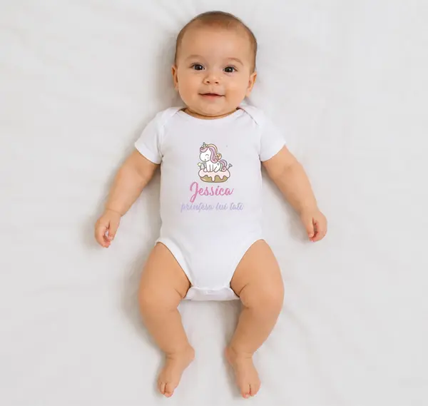 Body Personalizat Printesa lui Tati - TPC17 Alb Maneca Lunga, 9 Luni (Nr 74)