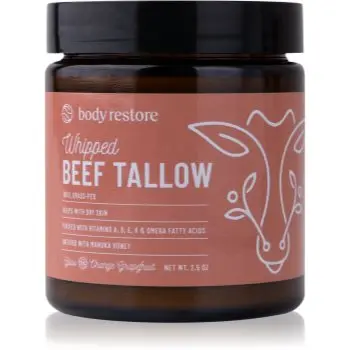 Body Restore Whipped Beef Tallow Balm Orange Grapefruit crema de corp nutritiva fara parfum