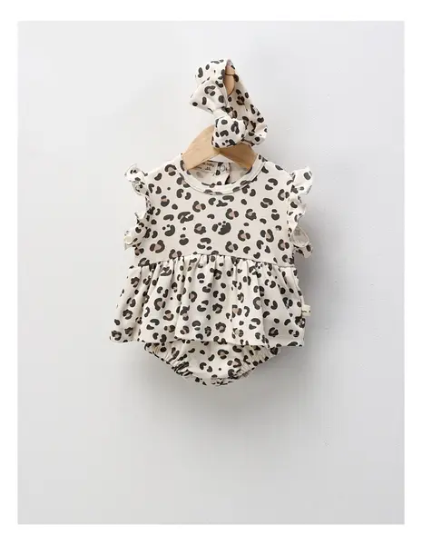 Body-rochita cu bentita crem-leopard