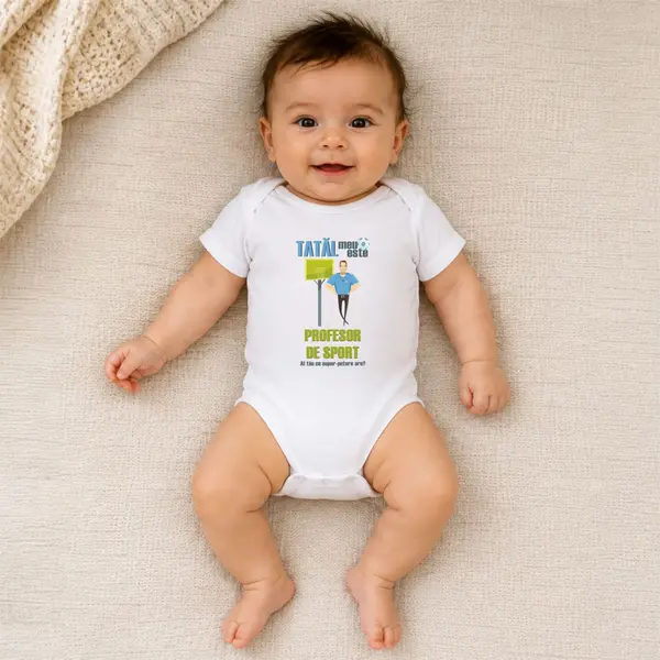 Body Super-Tatic Profesor - TPC29 Alb Maneca Lunga, 18 Luni (Nr 86)