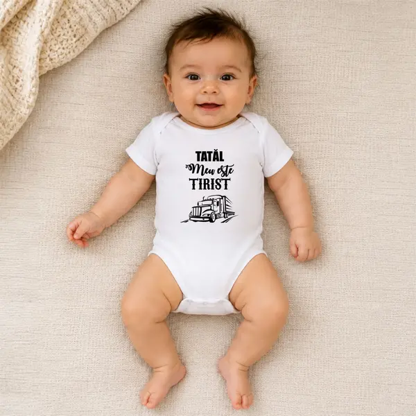 Body Super-Tatic Tirist - TPC32 Alb Maneca Scurta, 1 Luna (Nr 56)