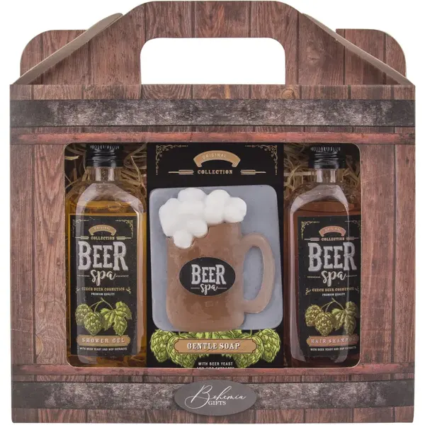 Bohemia Gifts & Cosmetics Beer Spa set cadou pentru corp si par pentru bărbați