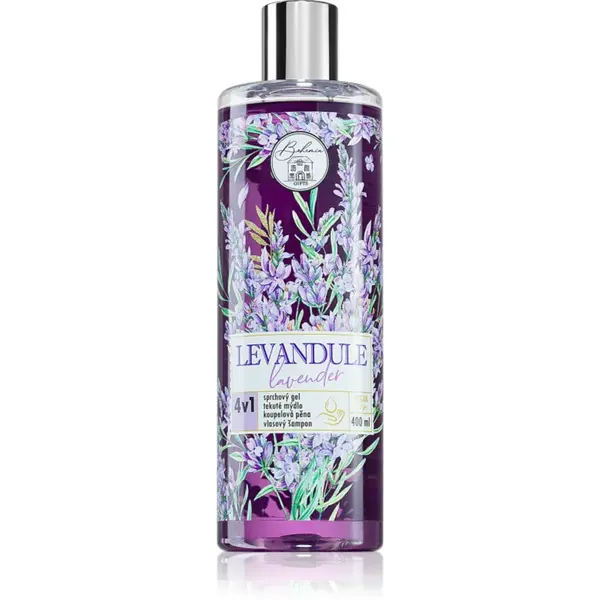 Bohemia Gifts Lavender gel de duș pentru corp și păr 4 in 1 400 ml