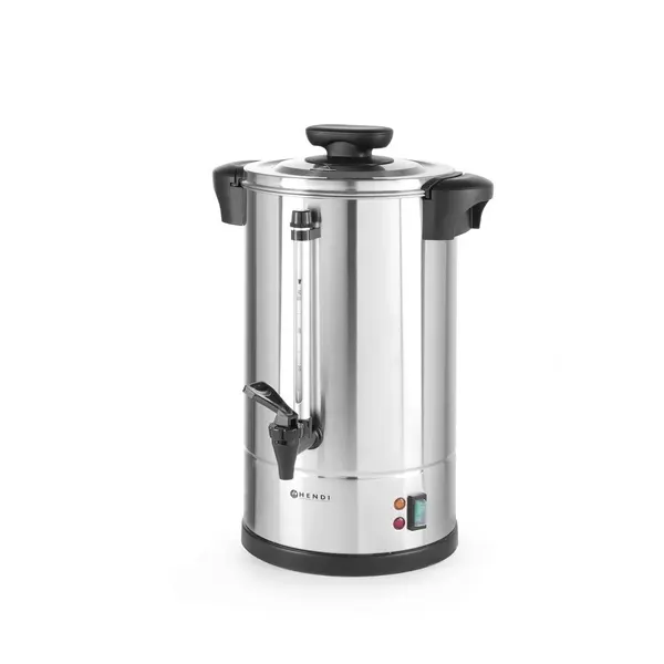 Boiler bauturi calde cu pereti dubli Hendi, 1300 W, 10 L, Temp 30 - 100C , Argintiu, Inox, 310x330x(H)490 mm