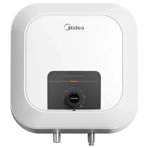 Boiler electric Midea D30-25VD1(O), model compact, volum 30L, control mecanic, montaj deasupra chiuvetei (Alb)