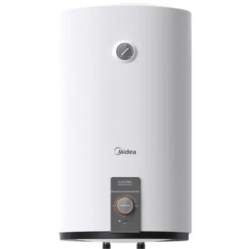 Boiler electric Midea, Seria Salute, model cilindric, volum 80L, control electronic, Supapa de siguranta de reducere a presiunii, protectie supraincalzire, Wi-Fi (Alb)
