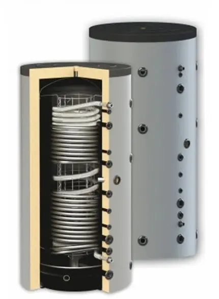 Boiler igienic combinat SUNSYSTEM HYG BR2 800, cu doua serpentine, 800 litri, pentru producerea și depozitarea apei calde menajere igienice și încălzire