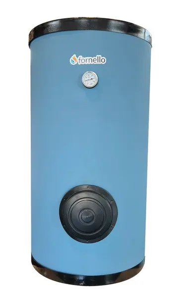 Boiler pentru pompa de caldura cu 2 serpentine marite FORNELLO SOL HP 200 LT 2S montaj pe sol, izolatie termica, manta de protectie , flansa de vizitare