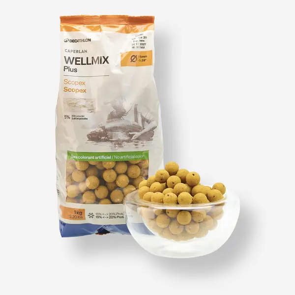 Boilies Pescuit la Crap Wellmix Plus 15mm 1kg Scopex