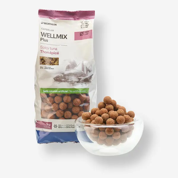 Boilies Pescuit la Crap Wellmix Plus 15mm 1kg Spicy Tuna