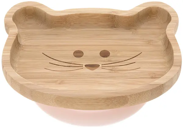Bol de bambus cu vid Lassig - Little Chums Mouse