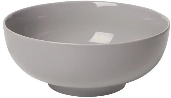 Bol de porțelan Blomus - Ro, 21 cm, 1250 ml, gri deschis