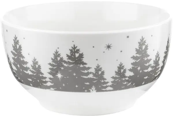 Bol de porțelan pentru salată de Crăciun Florina - Alaska, 13 cm