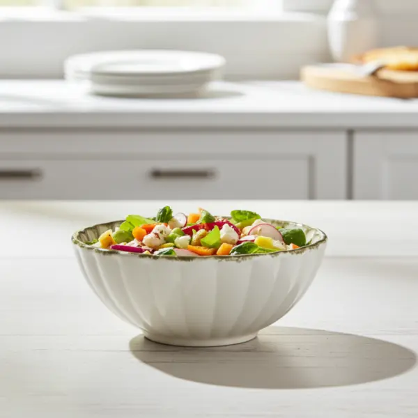 Bol de salată Morello - Lemons, 16 cm, Margine verde