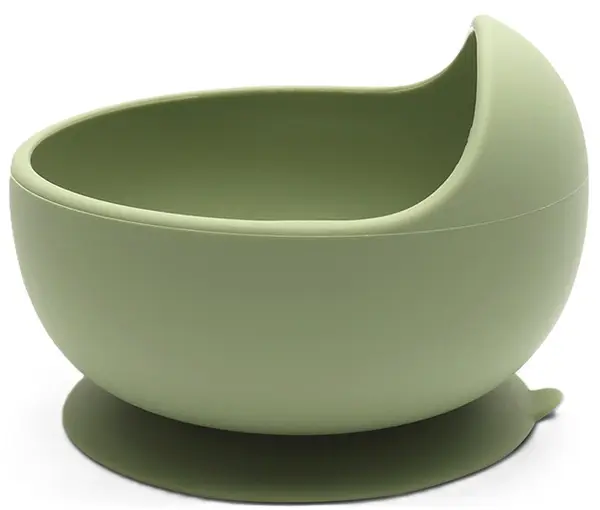Bol din silicon cu vid Lorelli - Natural, Fresh Green