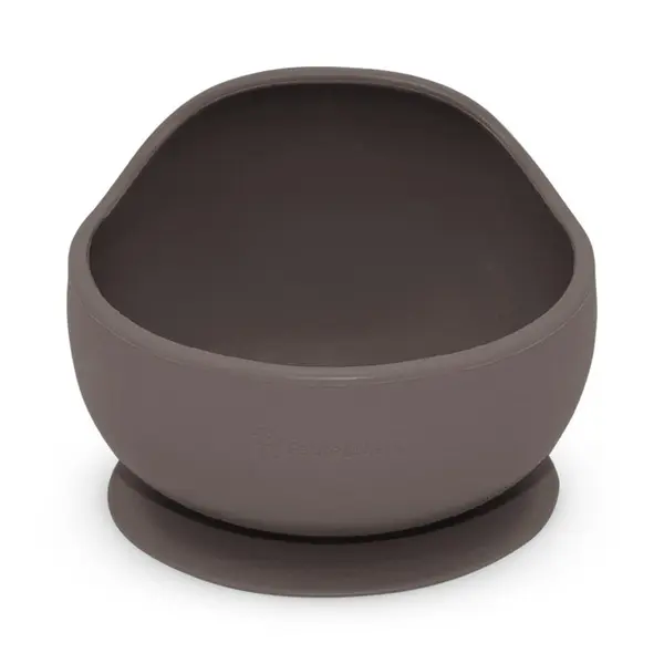 Bol din silocon PetiteMars Bitter Cocoa Maro TakeMatch, cu ventuza, fara BPA, 6 luni+, 360 ml