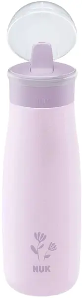 Bol Nuk - Mini-Me Flip Stainless,Floare, 500 ml