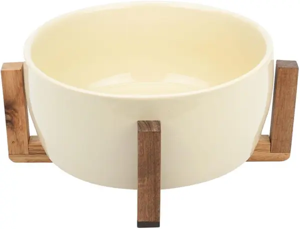 Bol pentru salată cu bază Estia – Allure, 28 cm, fildeș
