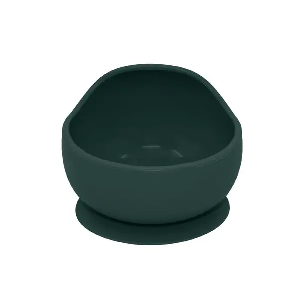 Bol, Petite&Mars, Take&Match, Din silicon, Cu ventuza, Fara BPA, 6 luni+, 350 ml, Verde Inchis