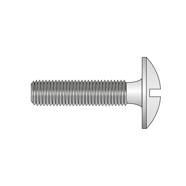 Bolt Filetat M6 Cap Slot Semirotund fara Saibe Piulite Otel Zincat-L 40