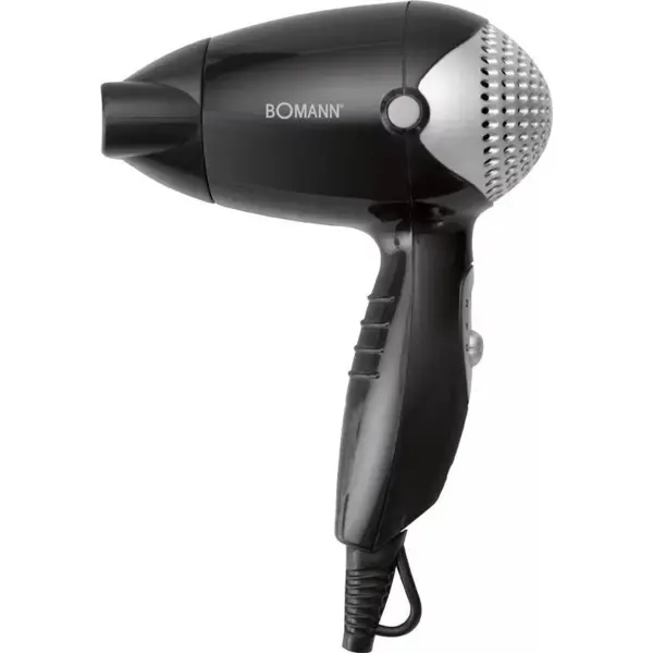 Bomann Uscator de par, Bomann, 1200 W, Negru, Argintiu