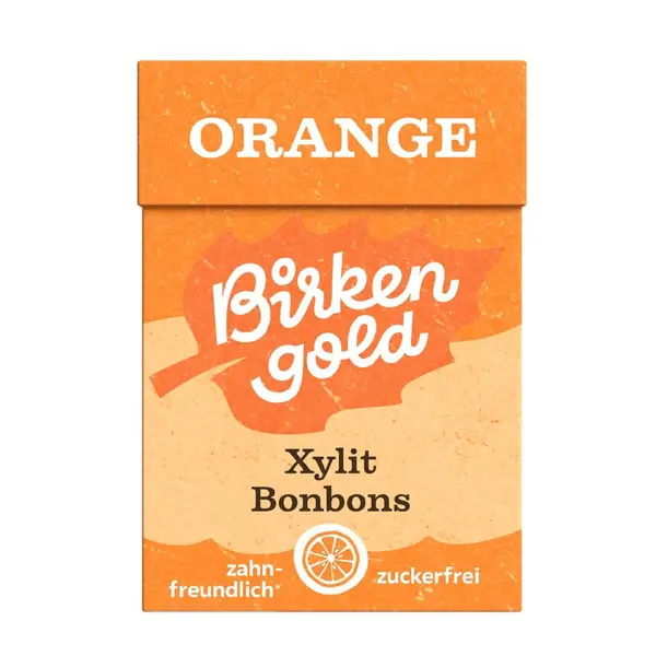 Bomboane cu portocale indulcite cu xylitol 30g Birkengold