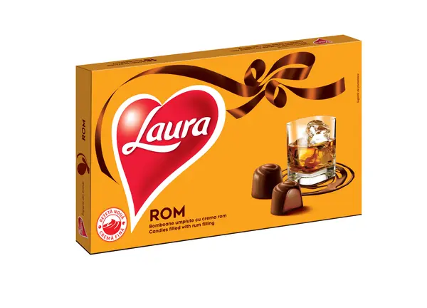 Bomboane de ciocolata Laura cu rom 138 g Bomboane de ciocolata Laura cu rom 138 g