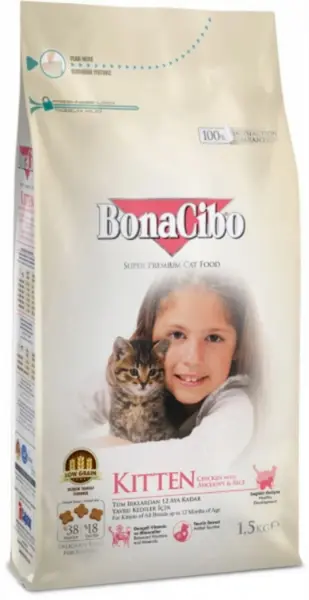 BonaCibo Kitten Chicken Rice with Anchovy 15 kg