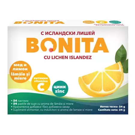 Bonita aroma lamaie si miere X 24 compr. supt Vedra
