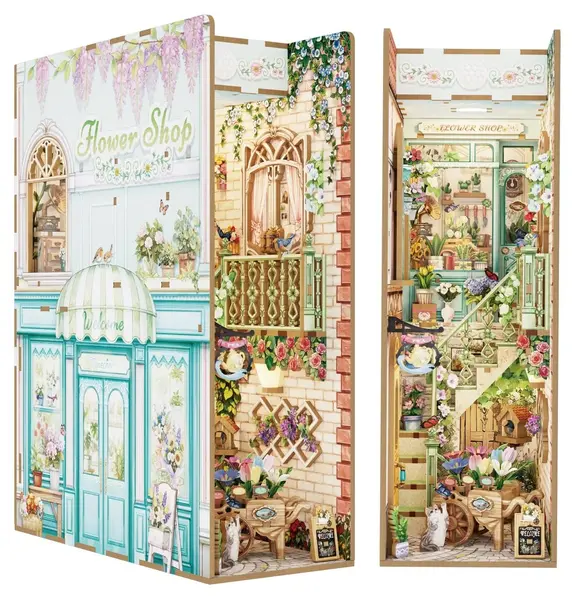 Book Nook 288 piese - Flower Shop | Robotime