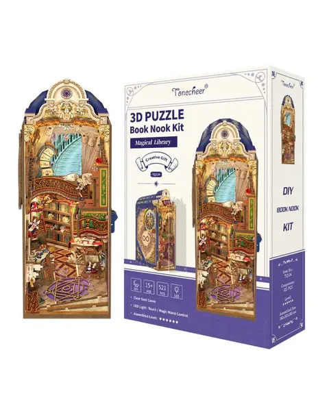 Book Nook - Puzzle 3D 521 piese - Magical Library | Tonecheer