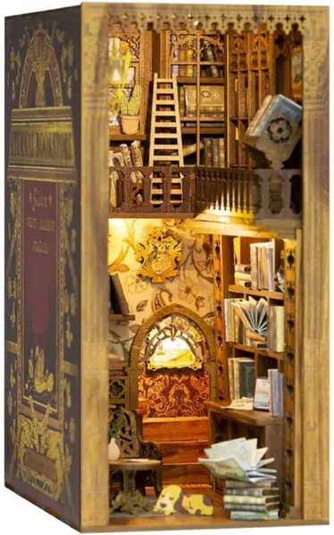 Book Nook. Puzzle 3D - Cotor de carte DIY - Eternal Bookstore | Robotime