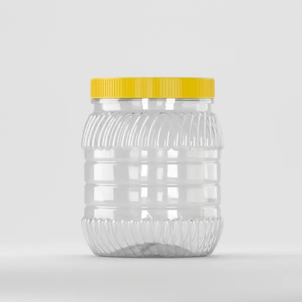 Borcan PET 1.5 L transparent cu capac