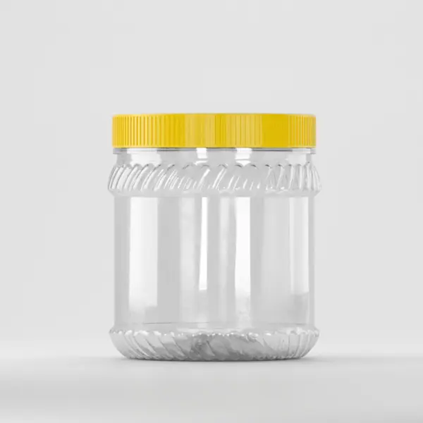 Borcan PET 1 L transparent cu capac