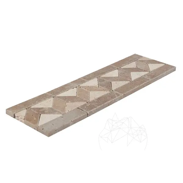 Bordura B8 Travertin Noce si Classic, 9 x 30.5 cm