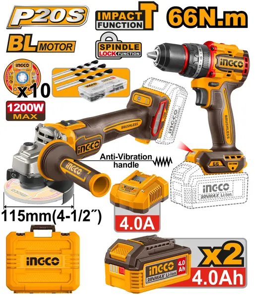 Bormasina 66nm si Flex Unghiular 20V