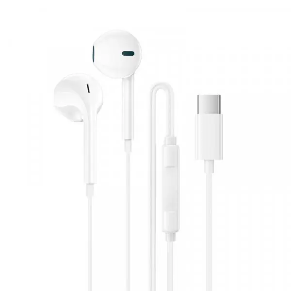 Borofone Casti Handsfree USB-C Borofone BM100 Fuente, Alb