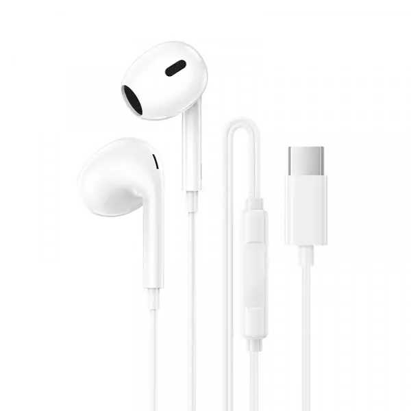 Borofone Casti Handsfree USB-C Borofone BM100 Max Fuente, Alb