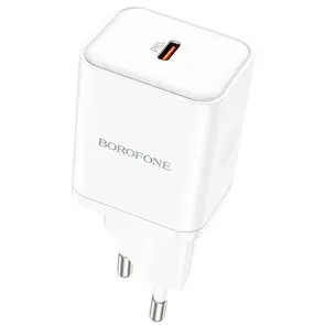 Borofone Incarcator retea Borofone BN6, Quick Charge 20W, 1 x USB Type-C, Alb